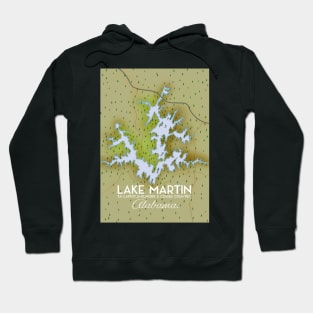 Lake Martin travel poster Hoodie